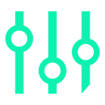 Icon of 3 chains in mint colour